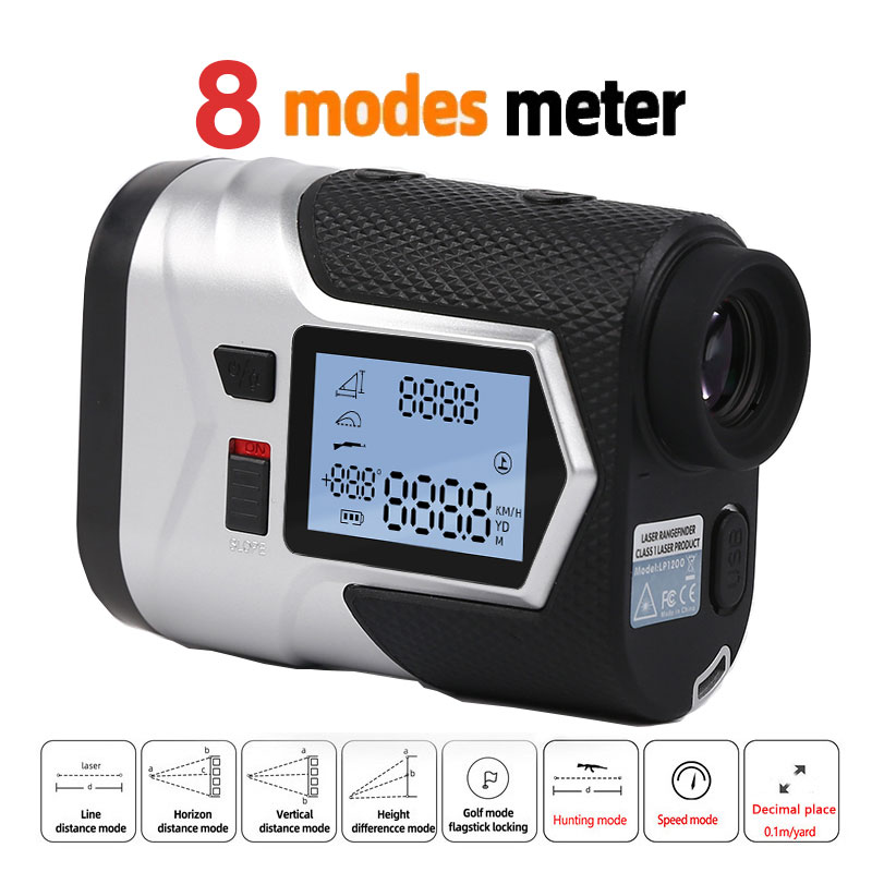 Rangefinder Laser Golf - 8 modalità ricaricabili con interruttore a