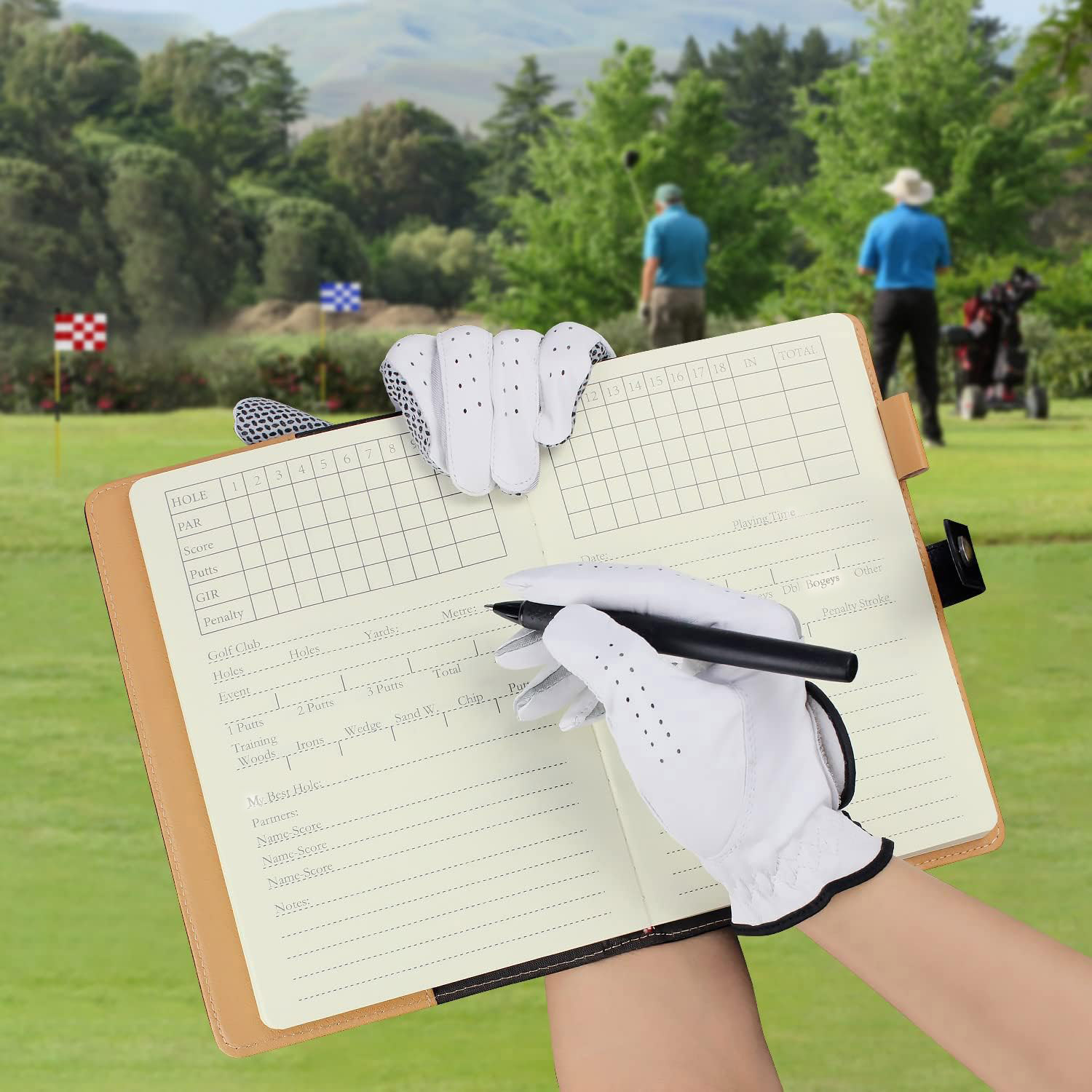 Porta Scorecard in Pelle Nera, - Golf Scorecard Holder recensione e prezzo